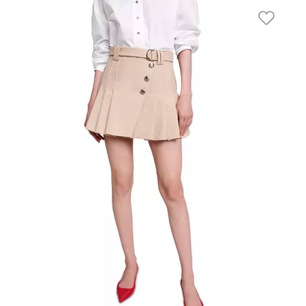 Maje Jumita Pleated Mini Skirt NWT